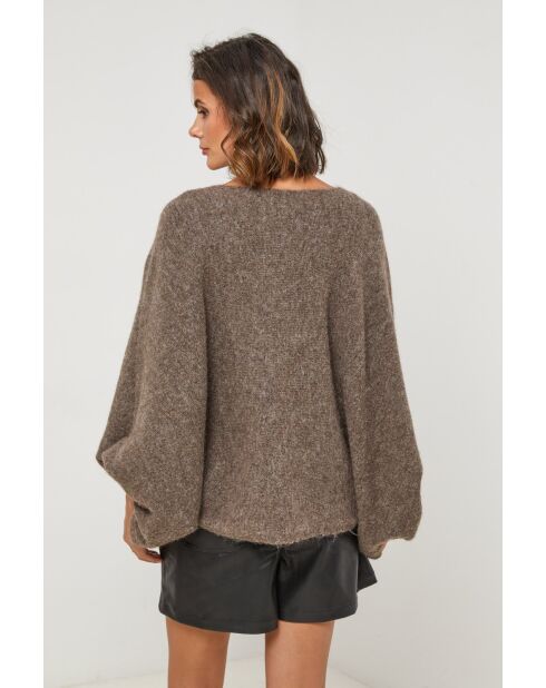 Pull en laine mélangée Tresor taupe