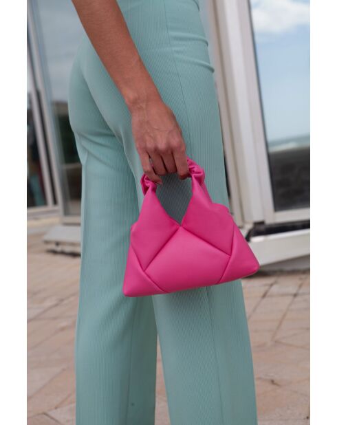Sac à main en cuir Mini Didi fuchsia - 23 x 21 x 4,5 cm