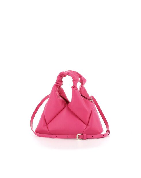 Sac à main en cuir Mini Didi fuchsia - 23 x 21 x 4,5 cm