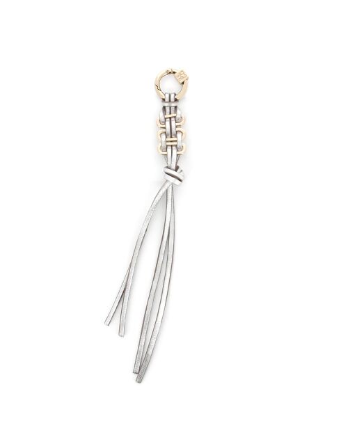 Bijou de sac en cuir Twist argenté