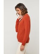 Pull en laine mélangée Vesuve brique