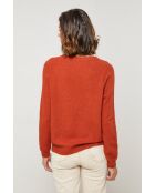 Pull en laine mélangée Vesuve brique