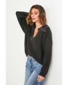 Schwarzer Urania-Pullover
