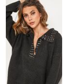 Schwarzer Urania-Pullover