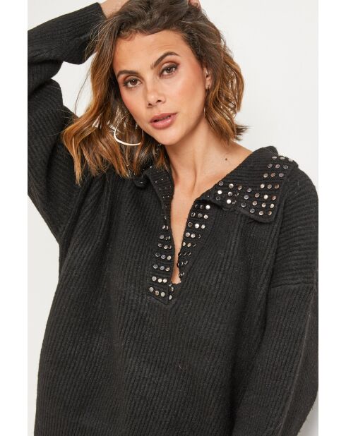Schwarzer Urania-Pullover
