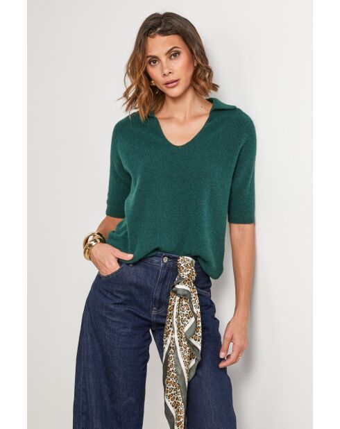 Pull en laine mélangée Wild vert sapin