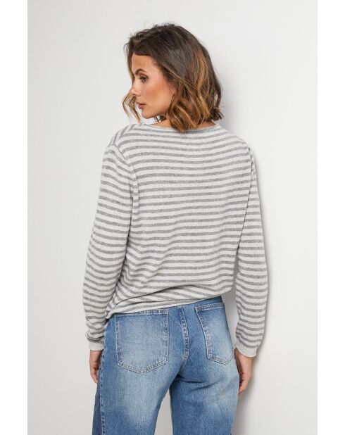 Pull en laine mélangée Sirius gris