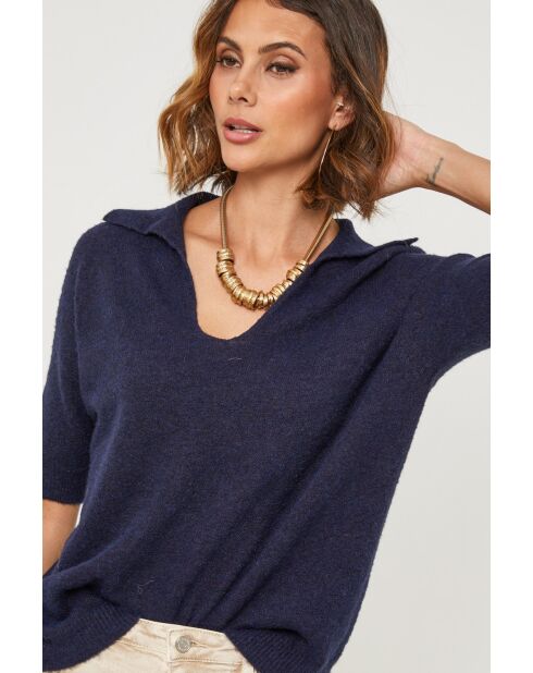 Pull en laine mélangée Wild marine