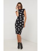 Robe en coton Athena noir/blanc