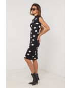 Robe en coton Athena noir/blanc