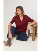 Pull en laine mélangée Wild bordeaux