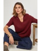 Pull en laine mélangée Wild bordeaux