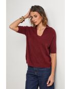 Pull en laine mélangée Wild bordeaux