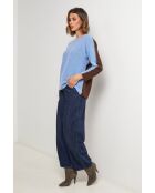 Pull en laine mélangée Boheme bleu/chocolat