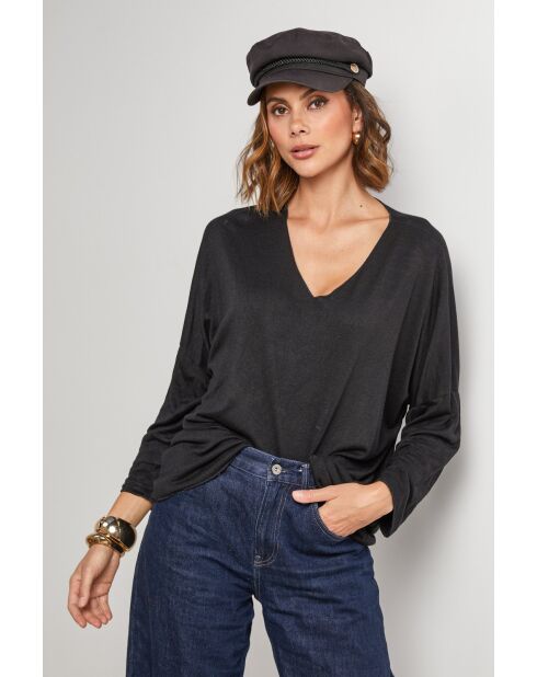 Pull en laine mélangée Windsor noir