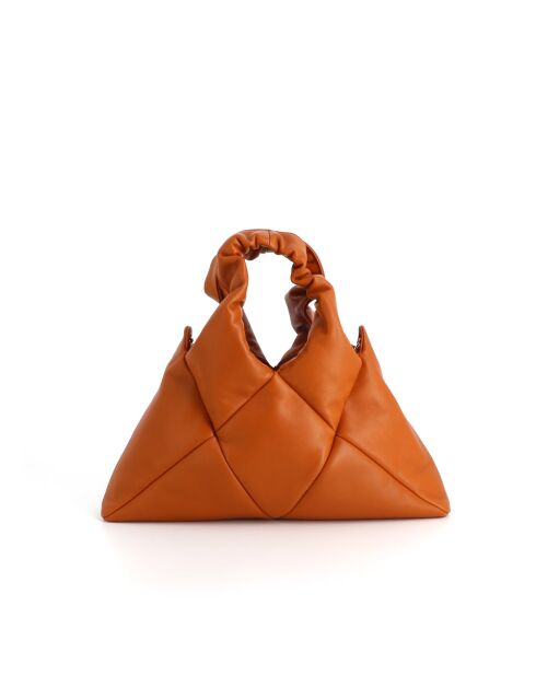 Sac à main en cuir Didi marron clair - 33 x 27 x 7 cm
