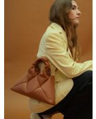 Hellbraune Didi Lederhandtasche - 33 x 27 x 7 cm