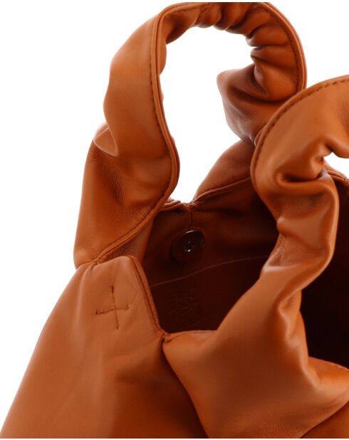Hellbraune Didi Lederhandtasche - 33 x 27 x 7 cm