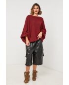 Pull en laine mélangée Tresor bordeaux