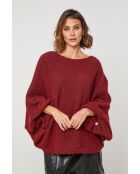 Pull en laine mélangée Tresor bordeaux