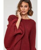 Pull en laine mélangée Tresor bordeaux