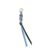 Bijou de sac en cuir Twist bleu et kaki