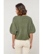 Khakifarbener Pullover aus Wollmischung