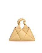 Sac à main en cuir Didi jaune pastel - 33 x 27 x 7 cm