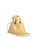 Sac à main en cuir Didi jaune pastel - 33 x 27 x 7 cm