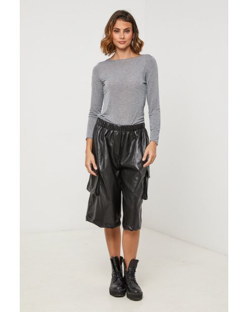 Top Emeraude gris