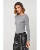 Top Emeraude gris