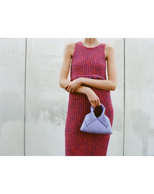 Sac à main en cuir Mini Didi violet - 23 x 21 x 4,5 cm