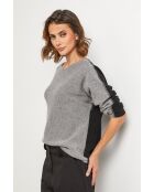 Pull en laine mélangée Boheme gris/noir