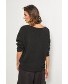 Pull en laine mélangée Boheme gris/noir