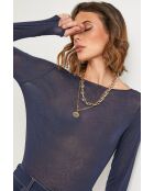 Top blu smeraldo