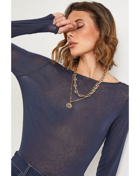 Top blu smeraldo