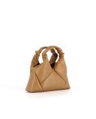 Sac à main en cuir Mini Didi beige - 23 x 21 x 4,5 cm