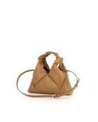 Sac à main en cuir Mini Didi beige - 23 x 21 x 4,5 cm