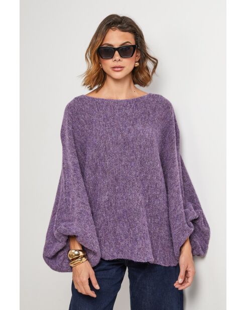 Pull en laine mélangée Tresor violet