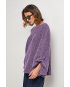 Pull en laine mélangée Tresor violet