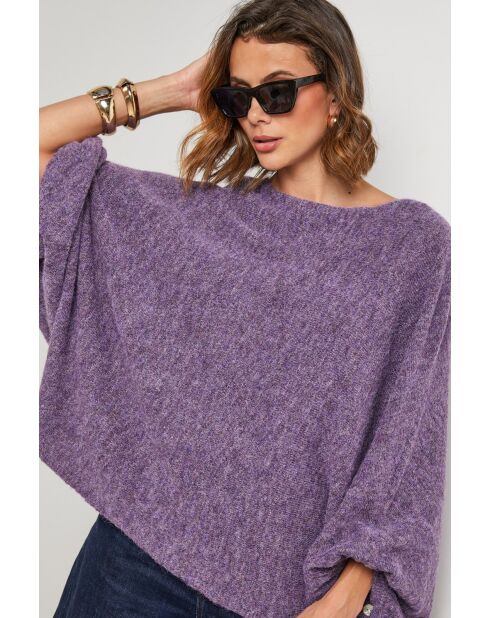Pull en laine mélangée Tresor violet