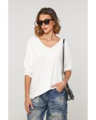Pull en laine mélangée Windsor écru
