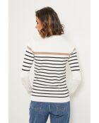 Top Theia ecru/nero