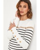 Top Theia ecru/nero