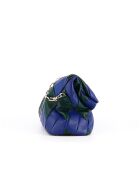 Sac en cuir Rombo bleu et vert - 39 x 19 x 11 cm