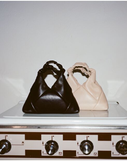 Sac à main en cuir Mini Didi noir - 23 x 21 x 4,5 cm