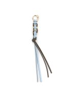 Bijou de sac en cuir Twist bleu ciel et kaki