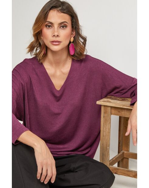 Pull en laine mélangée Windsor violet