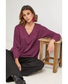 Jersey Windsor en mezcla de lana morada