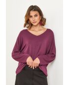 Jersey Windsor en mezcla de lana morada